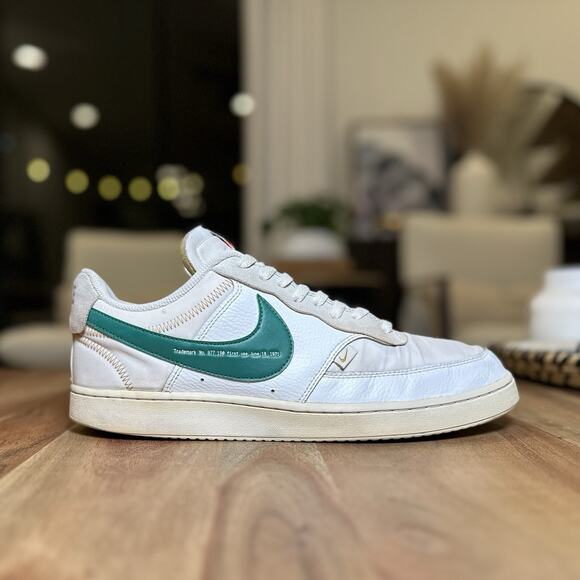 Nike Court Vision Low Premium \'First Use - White Green Noise\' DJ2001-100 Size 12 main image 6